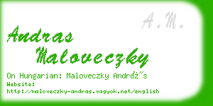 andras maloveczky business card